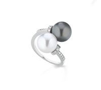 Anello Coscia Perle Donna in Oro Diamante LBRNBWED228.2